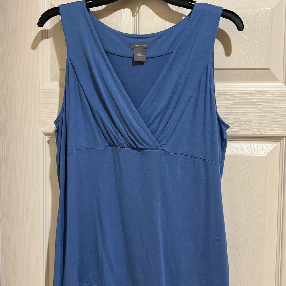 Women’s blue sleeveless top